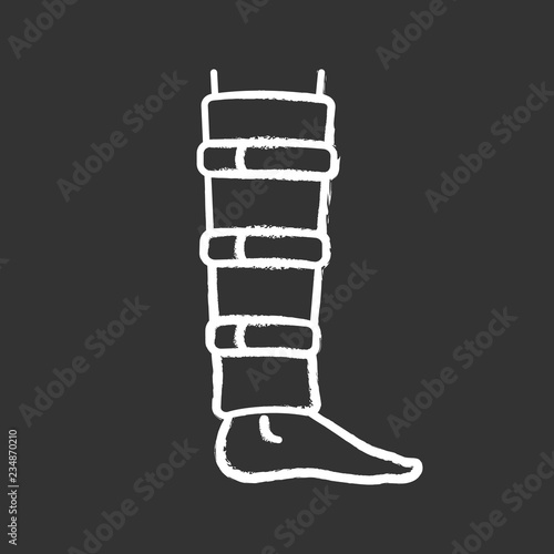 Shin brace chalk icon