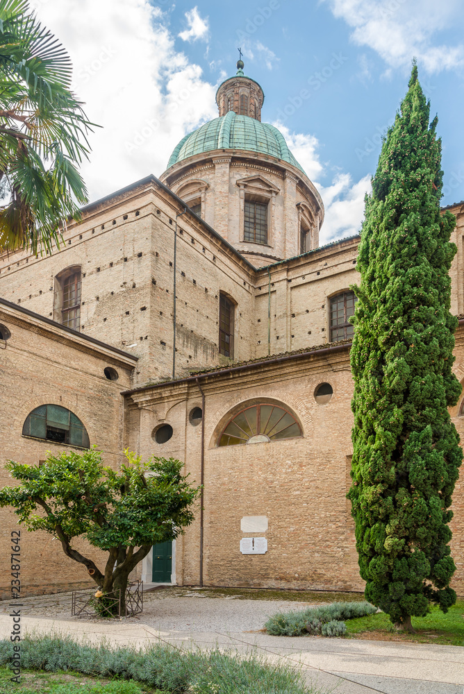 View at the San Giovanni Cathedral of Ravenna in Italy