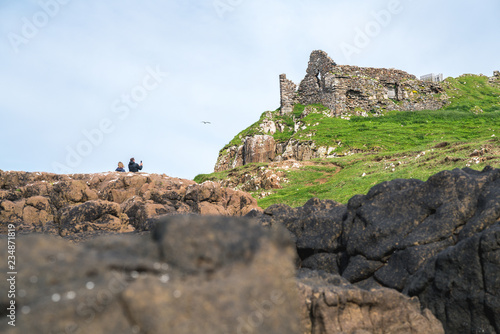 Duntulm Castle Ruins, Scotland, UK photo