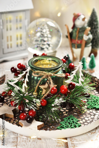 christmas decoration in vintage style