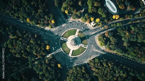 Wallpaper Mural Aerial top down view of Berlin Victory Column and roundabout traffic. Germany Torontodigital.ca