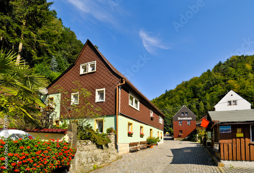 Schmilka, Sächsische Schweiz, Sachsen, Deutschland, Europa, Nationalparkregion Sächsische Schweiz, Unesco Weltnaturerbe, ÖffentlicherGrund photo