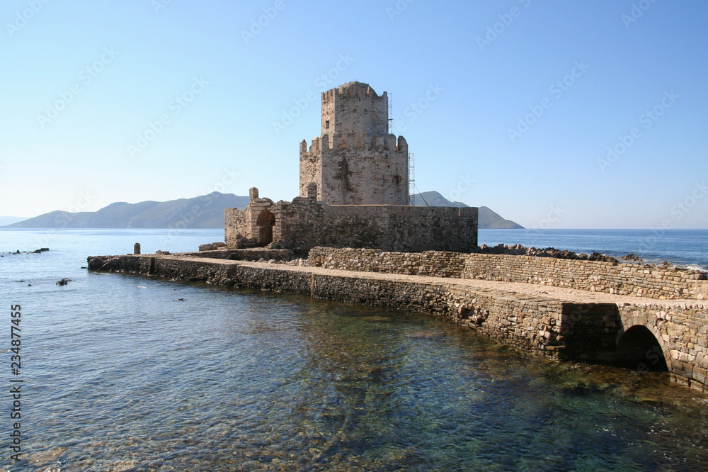 Methoni castle in Peloponnese, Messenia, Greece