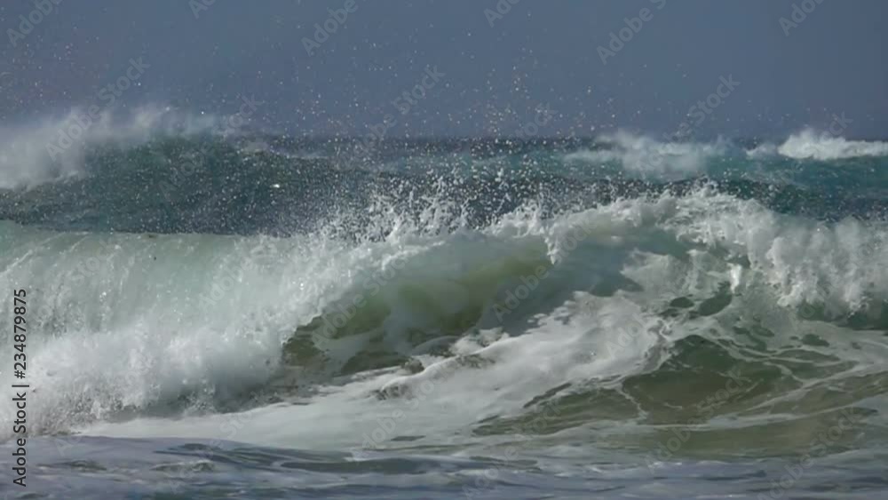 Ocean Wave Sea spray foam Seascape Water Blue Sky Ocean Wave Sea spray foam Seascape Water Blue Sky