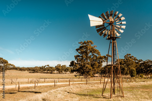 Old rusty windmill near Barossa valley