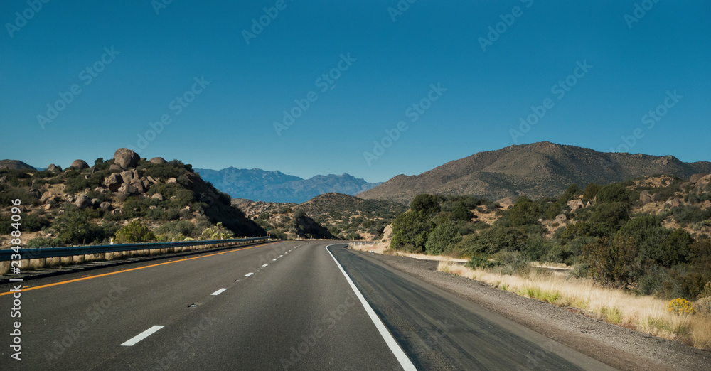 New Mexico Highway in the desert