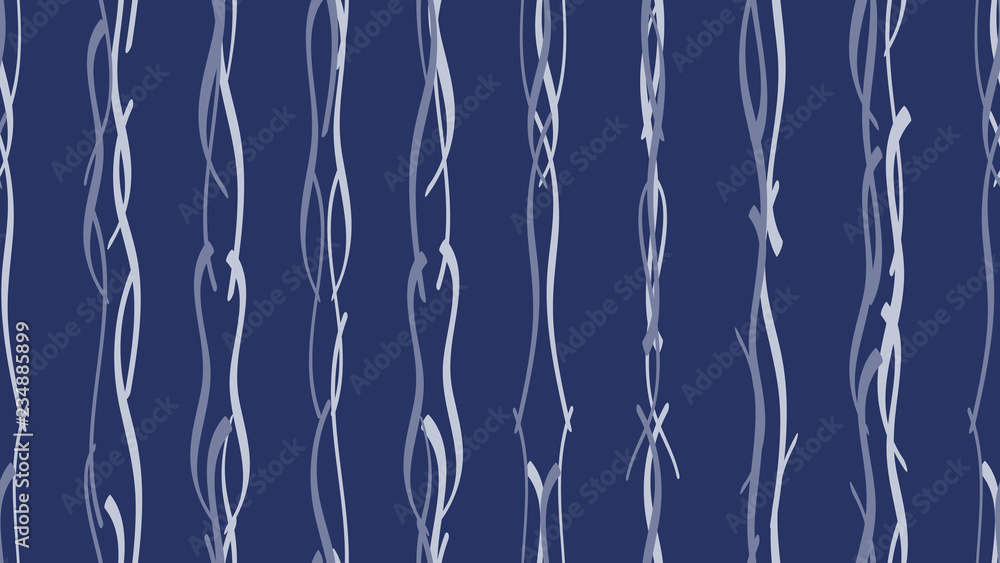 Easy pattern from smooth wavy color lines The idea of a beautiful design of packaging, tiles, textiles, wallpapers, covers, cards, corporate identity Light calligraphic waves