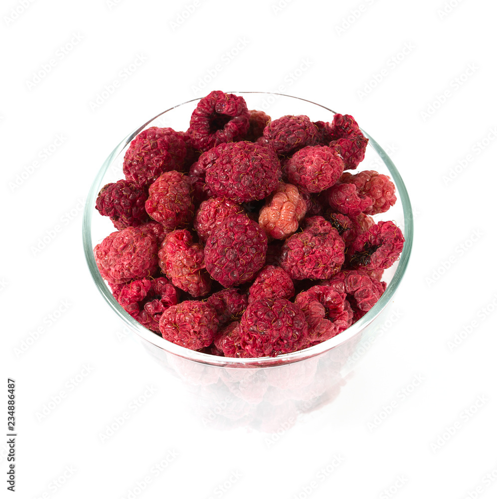 dried raspberries isolated on white dried raspberries isolated on white
