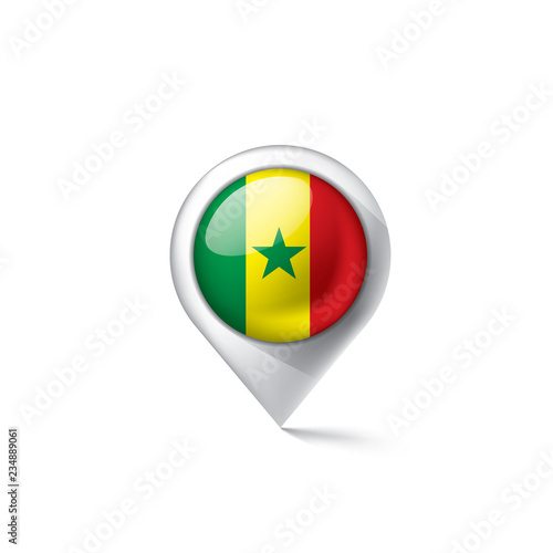 Senegal flag, vector illustration on a white background Free Download Senegal flag, vector illustration on a white background - GFXLoad