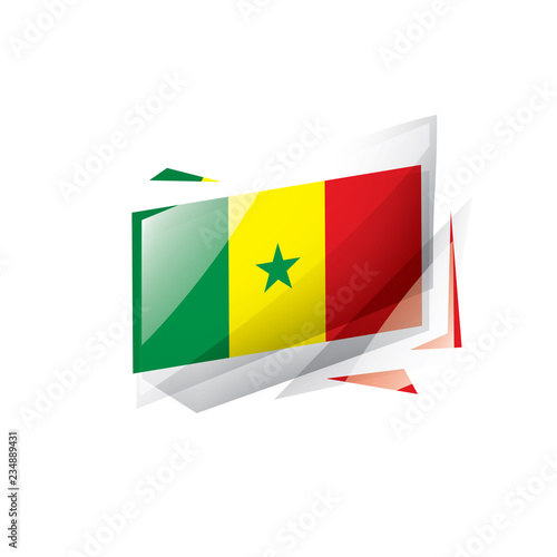 Senegal flag, vector illustration on a white background Free Download Senegal flag, vector illustration on a white background - GFXLoad