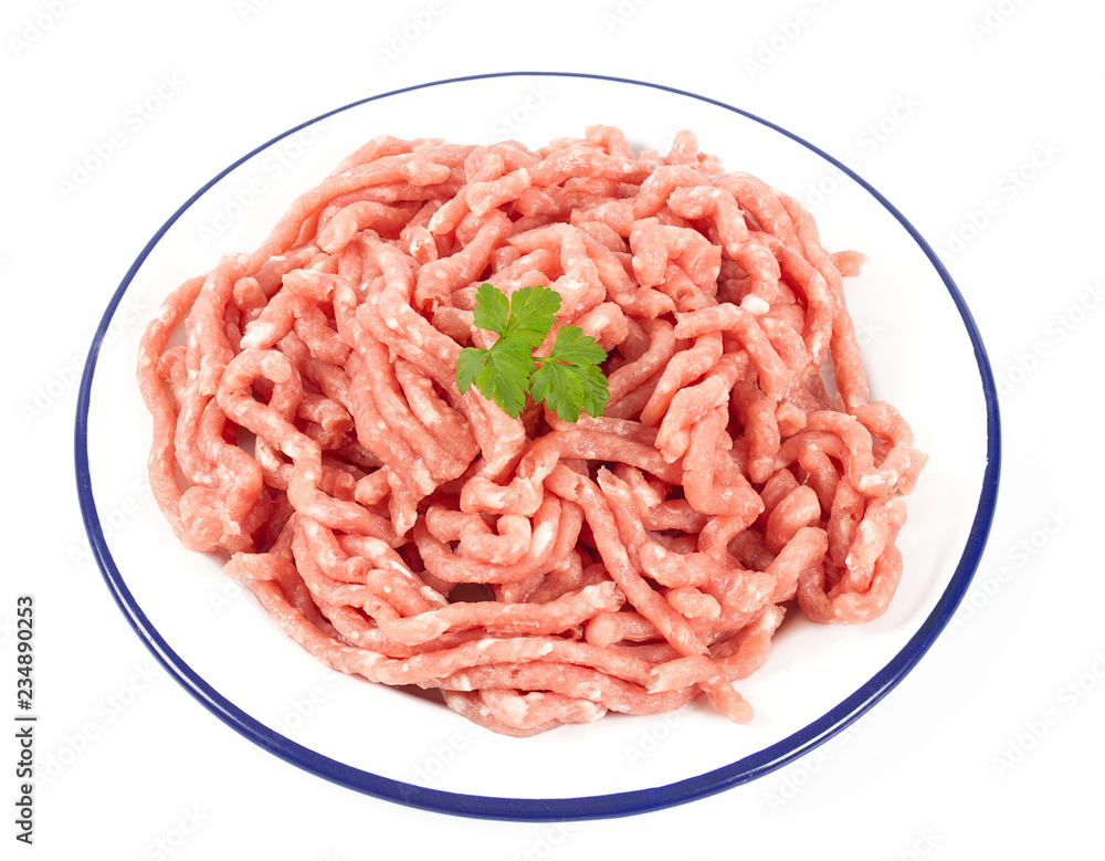 minced meat isolated on white minced meat isolated on white