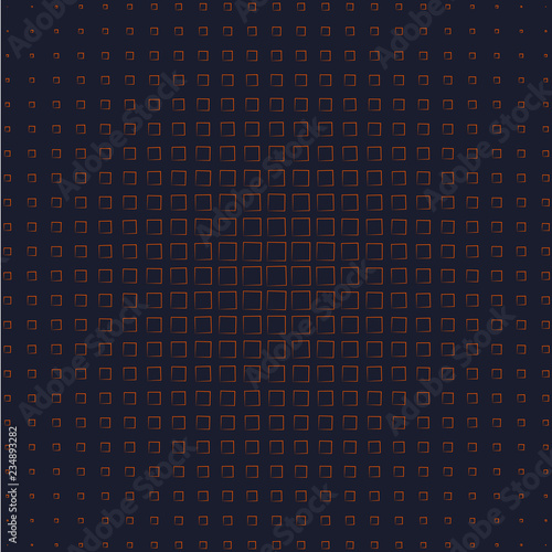 Abstract background with squares and halftone effect. Vector illustration.