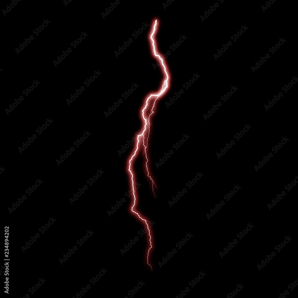 Isolated realistic electrical lightning strike visual effect on black night background. Energy change. Isolated realistic electrical lightning strike visual effect on black night background. Energy change.