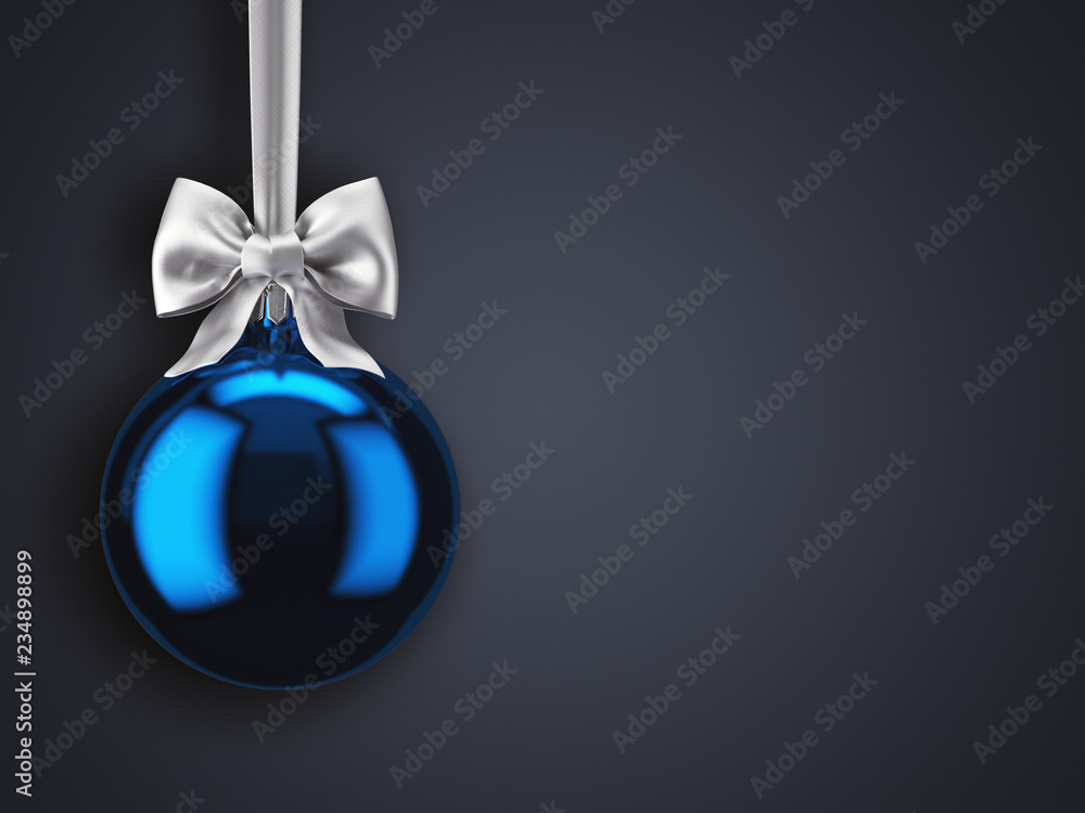 3D Rendering Christmas ball on a dark background 3D Rendering Christmas ball on a dark background