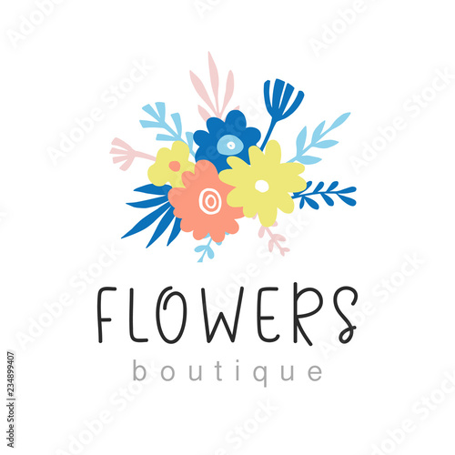 Flowers boutique logo design