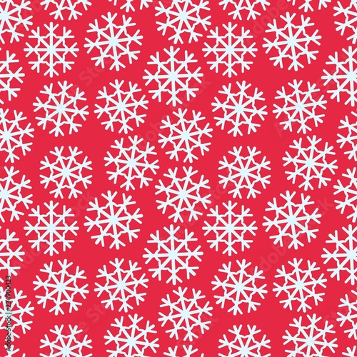 Snowflake seamless pattern EPS10. Pattern in the swatches panel.