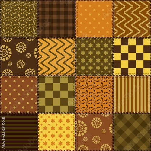 patchwork background with different patterns