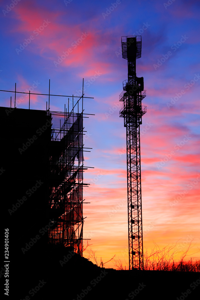 Naklejka premium Construction site