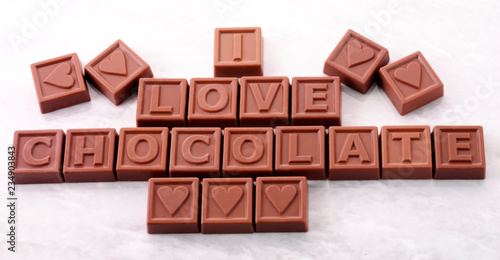 Tableau sur toile I LOVE CHOCOLATE CHOCOLATES