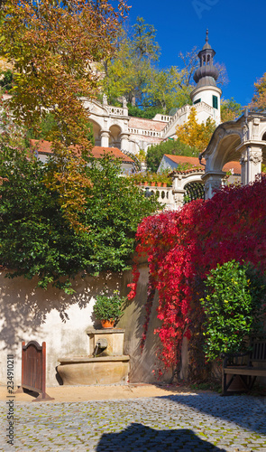 Prague - The entry the the Ledeburska garden under the Castle photo