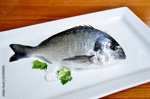 fresh fish on a plate