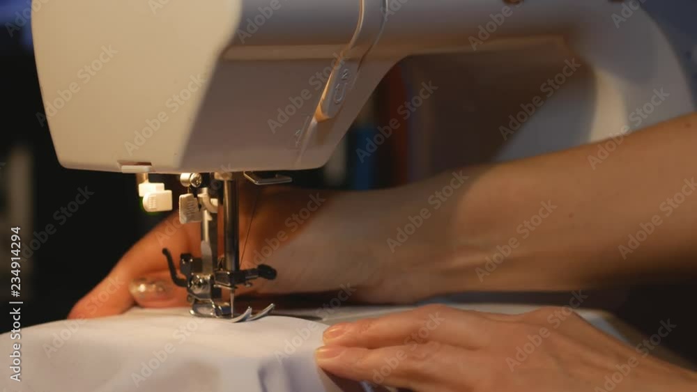 working part of sewing machine in action working part of sewing machine in action