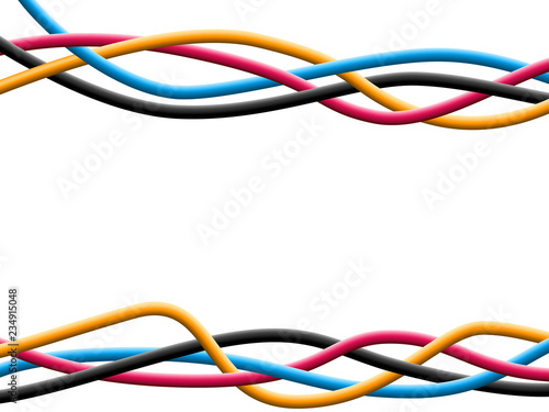 Abstract colorful wire background. Vector illustration