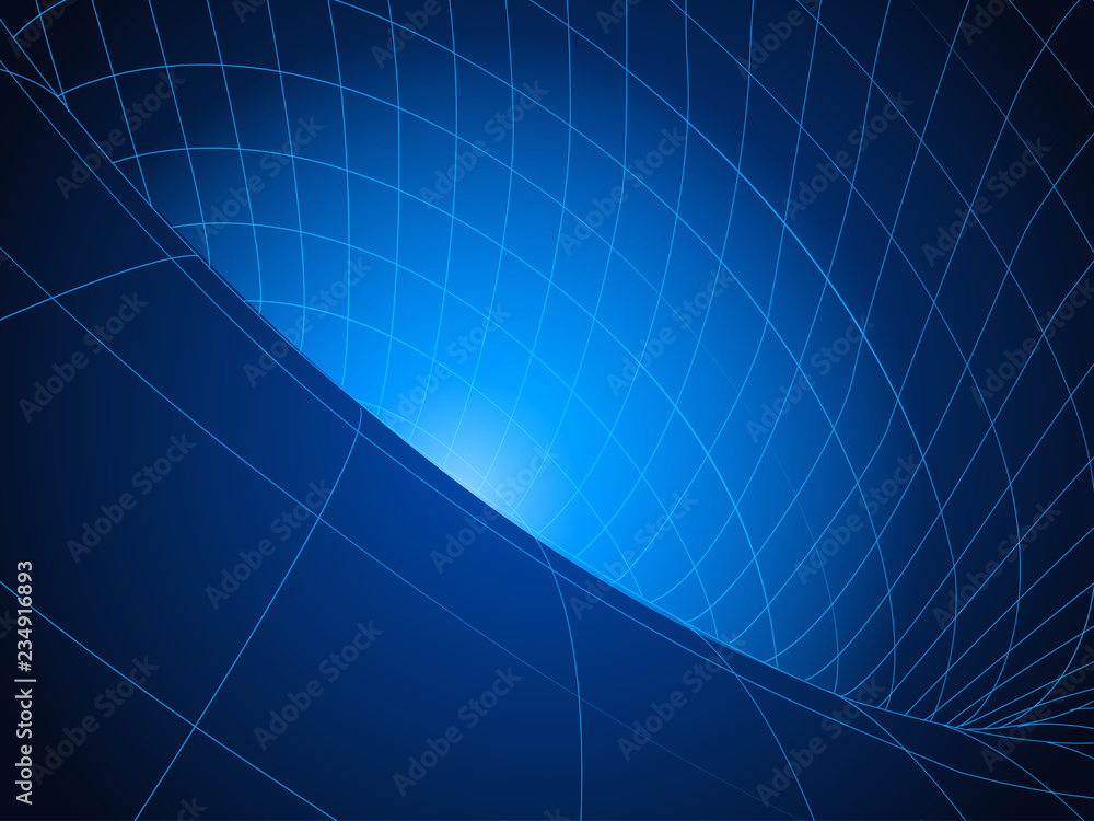 Obraz premium Wireframed hole. Vector illustration.