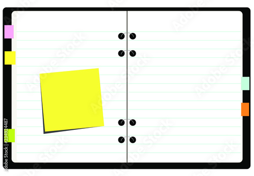 Black leather desk calendar