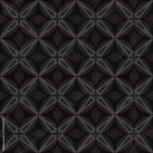 Black royal pattern. The Seamless vector background