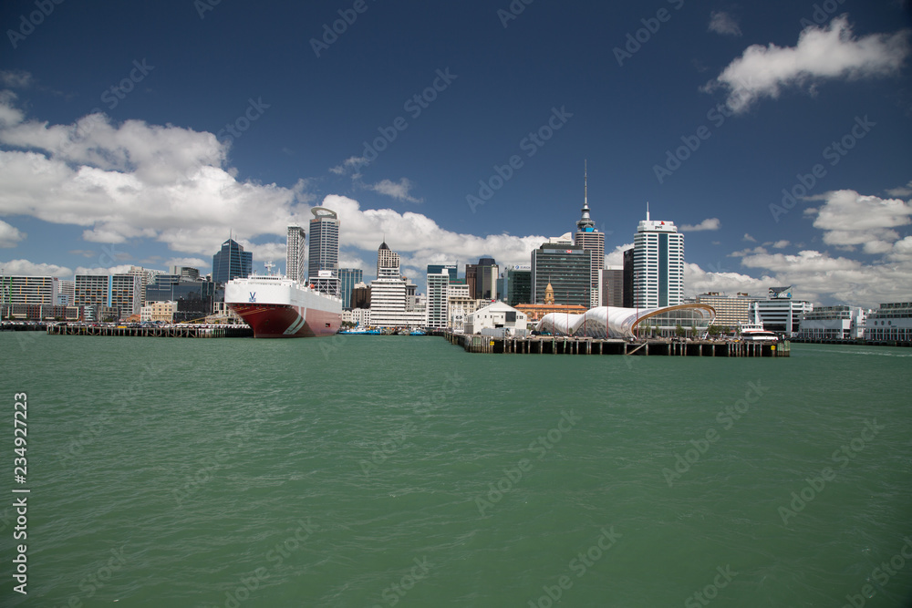 Auckland Hafenblick vom Wasser