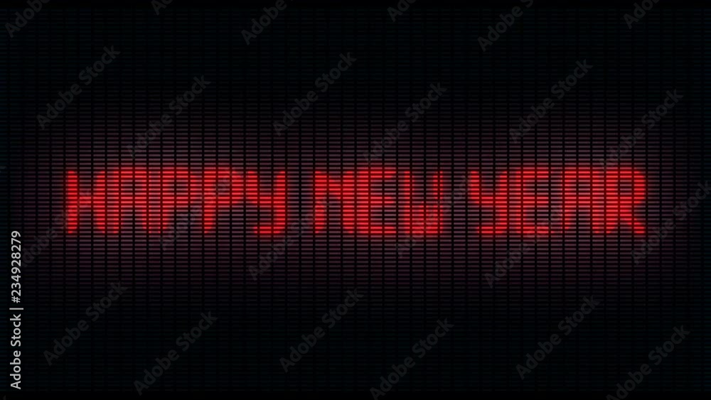 digital led that at random makes the writing happy new year appear, ideal for a year full of digital technology digital led that at random makes the writing happy new year appear, ideal for a year full of digital technology