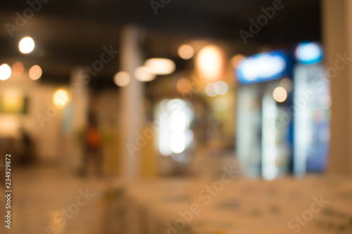 Blurred of restaurant interior abstract background