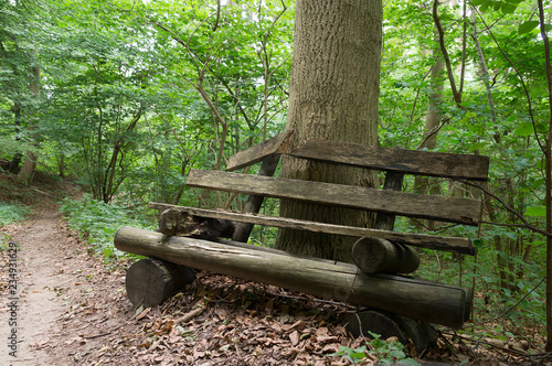 old lonely wooden bench