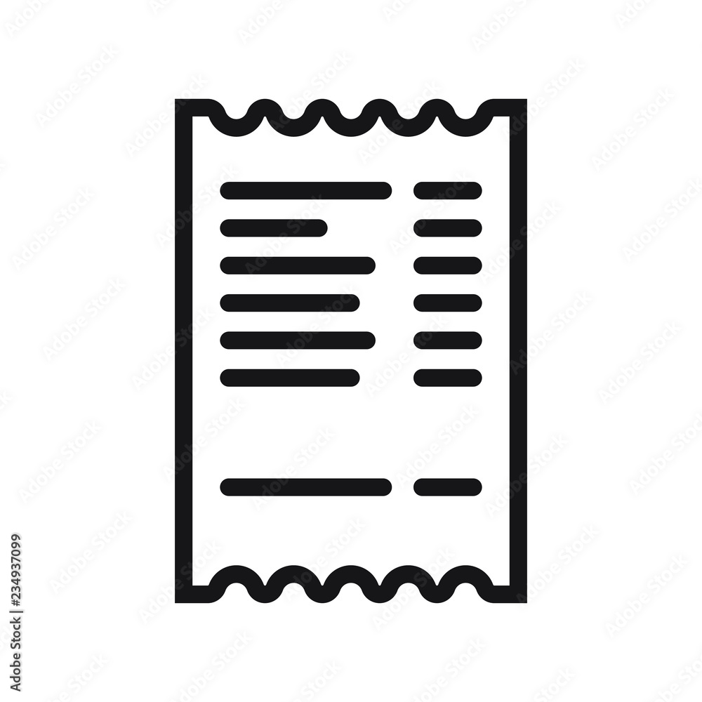Receipt vector icon Receipt vector icon