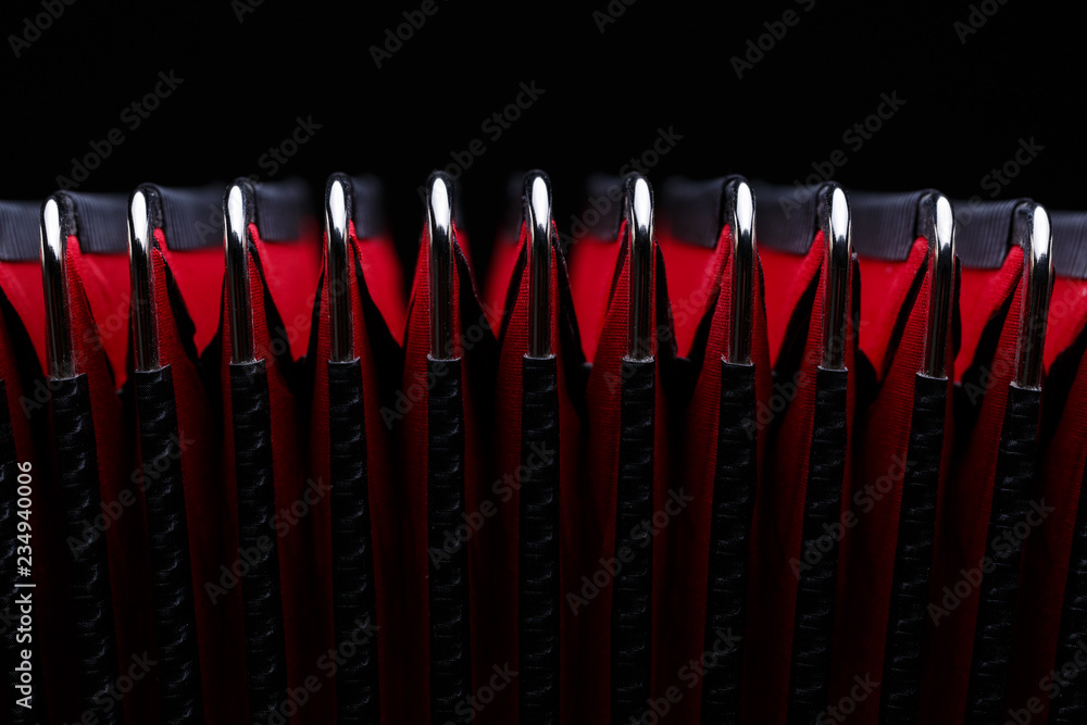 Akkordeon, Harmonika Balg in schwarz, rot Stock Photo | Adobe Stock