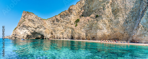 Wid beach Paradise on Corfu island, Ionian sea coast, Greece