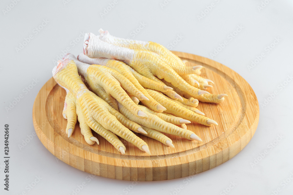 chicken feet on a white background chicken feet on a white background