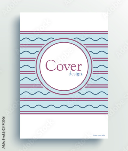 Vector Cover design template isolated. Vector illustration