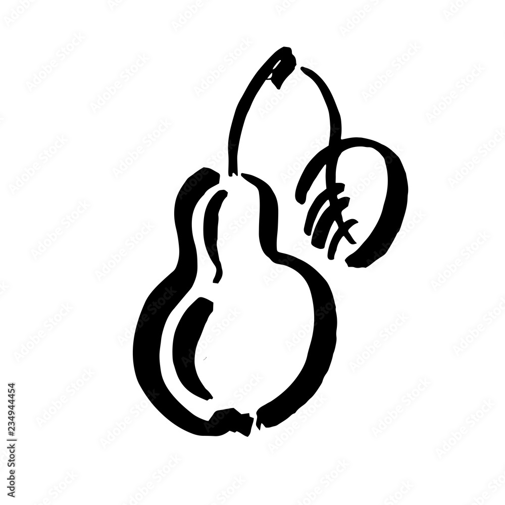 Pear vector sketch icon isolated on background. Hand drawn Pear icon. Pear sketch icon for infographic Pear vector sketch icon isolated on background. Hand drawn Pear icon. Pear sketch icon for infographic