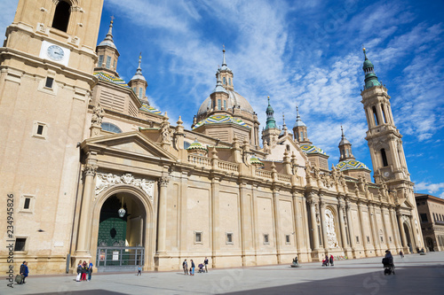 ZARAGOZA, SPAIN - MARCH 3, 2018: The cathedral  Basilica del Pilar. © Renáta Sedmáková