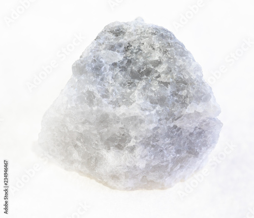 raw gray marble stone on white