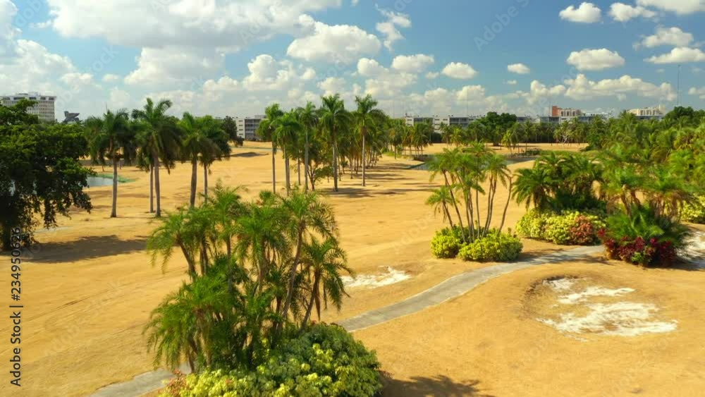 Bad condition landscape golf course