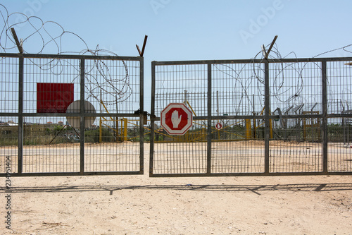 Israeli Palestine border gate checkpoint, checkpost 