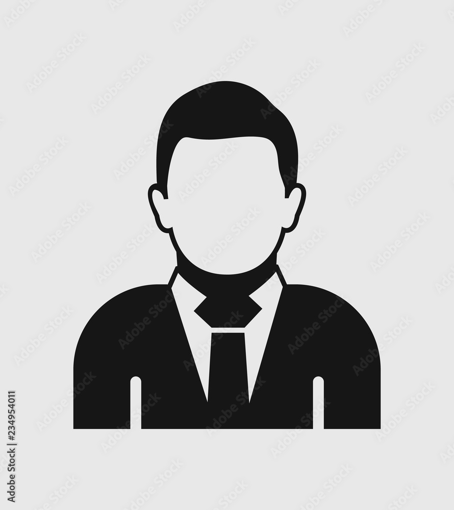 Corporate Man Icon. Flat style vector EPS.