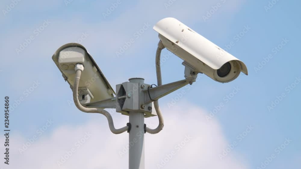 Security camera in 4k slow motion 60fps Security camera in 4k slow motion 60fps