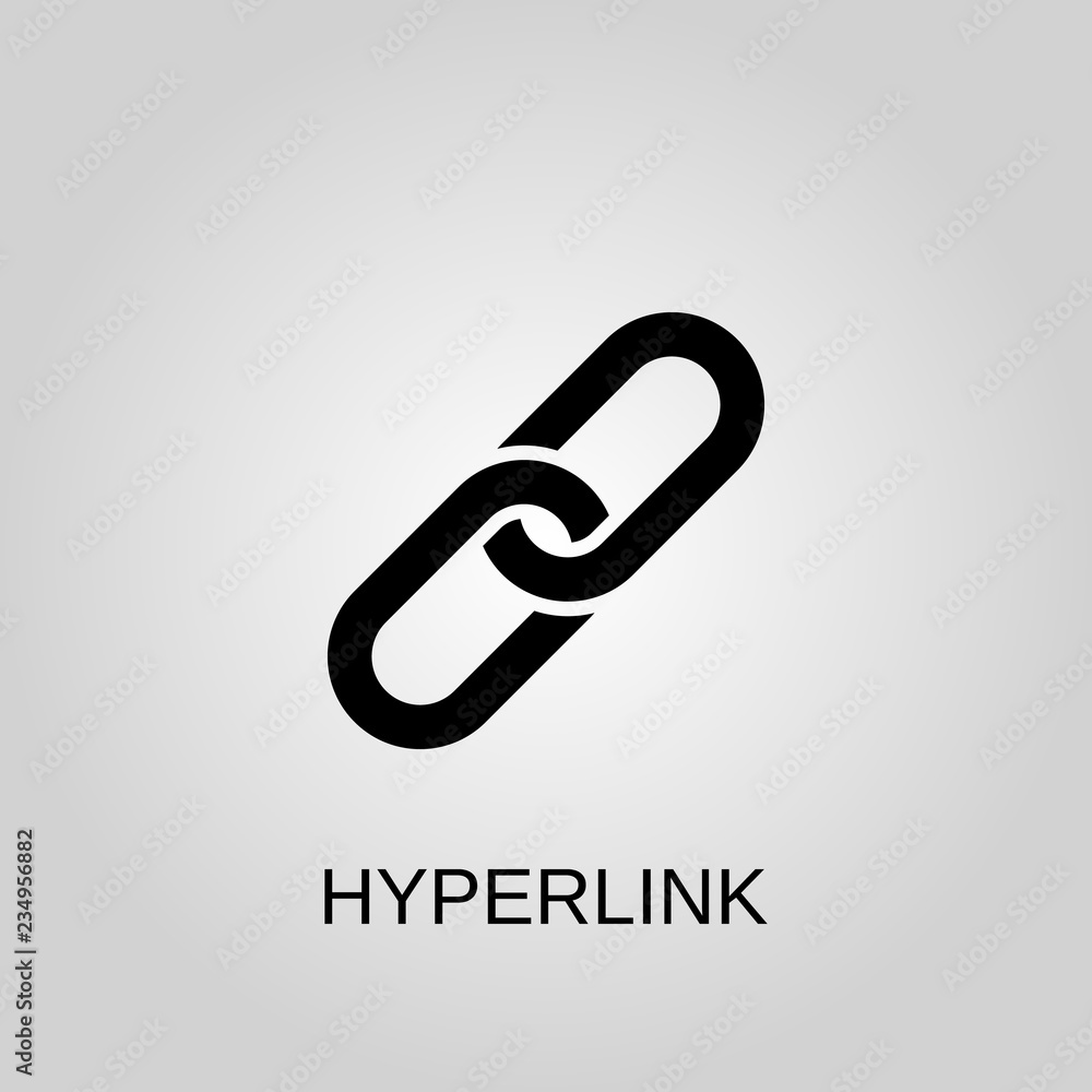 Hyperlink icon. Hyperlink symbol. Flat design. Stock - Vector illustration. Hyperlink icon. Hyperlink symbol. Flat design. Stock - Vector illustration.