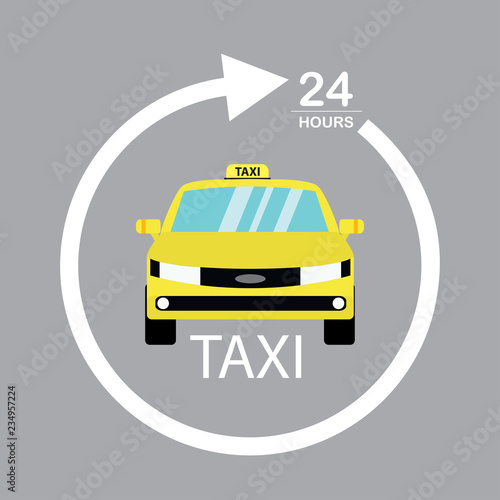 Yellow car and taxi service