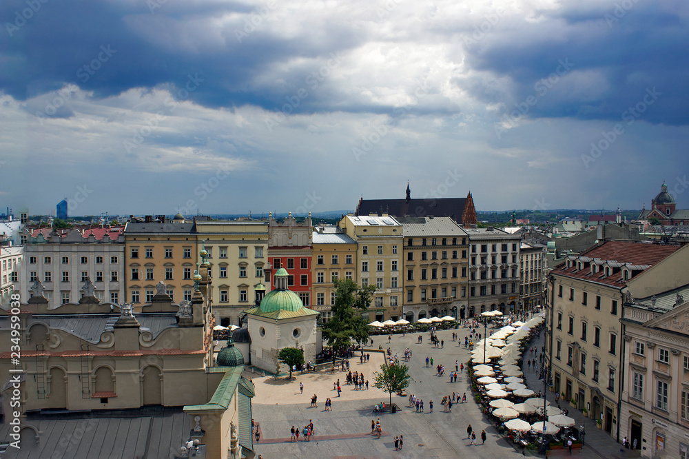Poland's historic center, a city with ancient architecture.