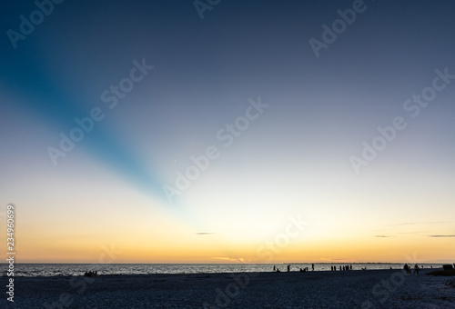 sunset on the beach